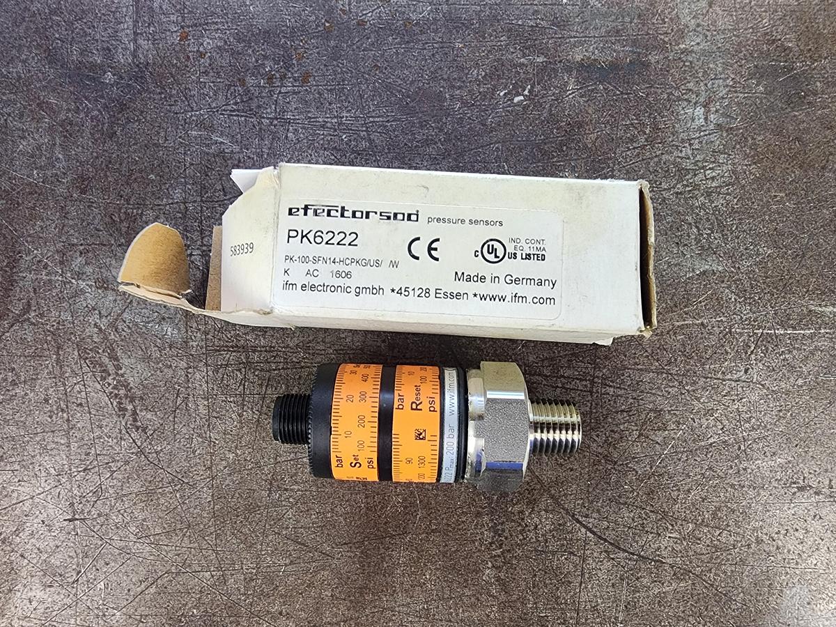 Used Efectorsoo PK6222 Pressure Switch PK-100-SFN14-HCPKG/US/ /W