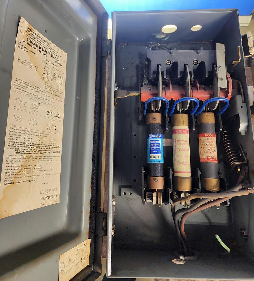 Used Square D H-363AWK 100 Amp 600 V Safety Switch / Disconnect