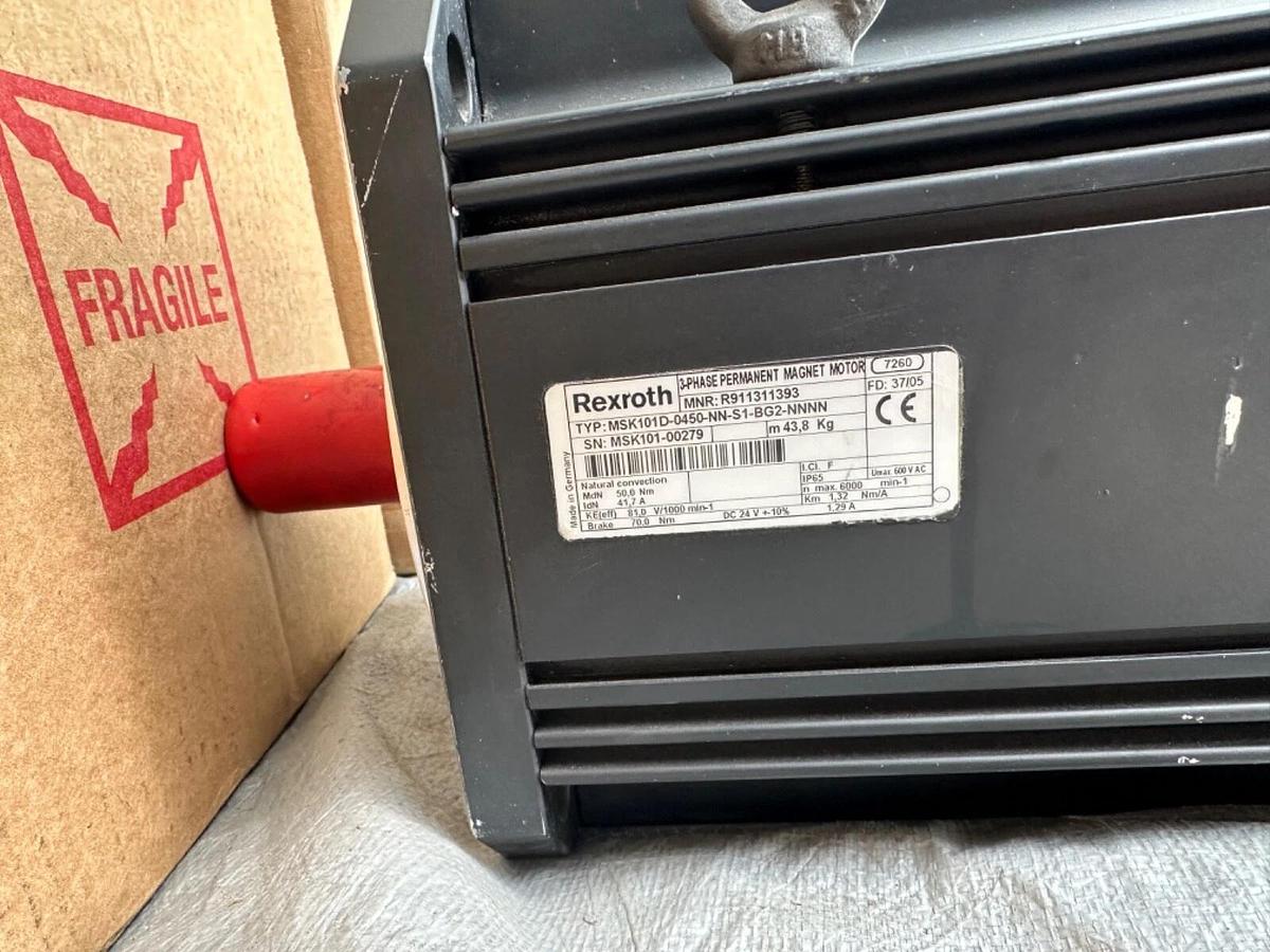 Used Rexroth Synchronous Motor MSK101D-0450-NN-S1-BG2-NNNN / MNR: R911311393