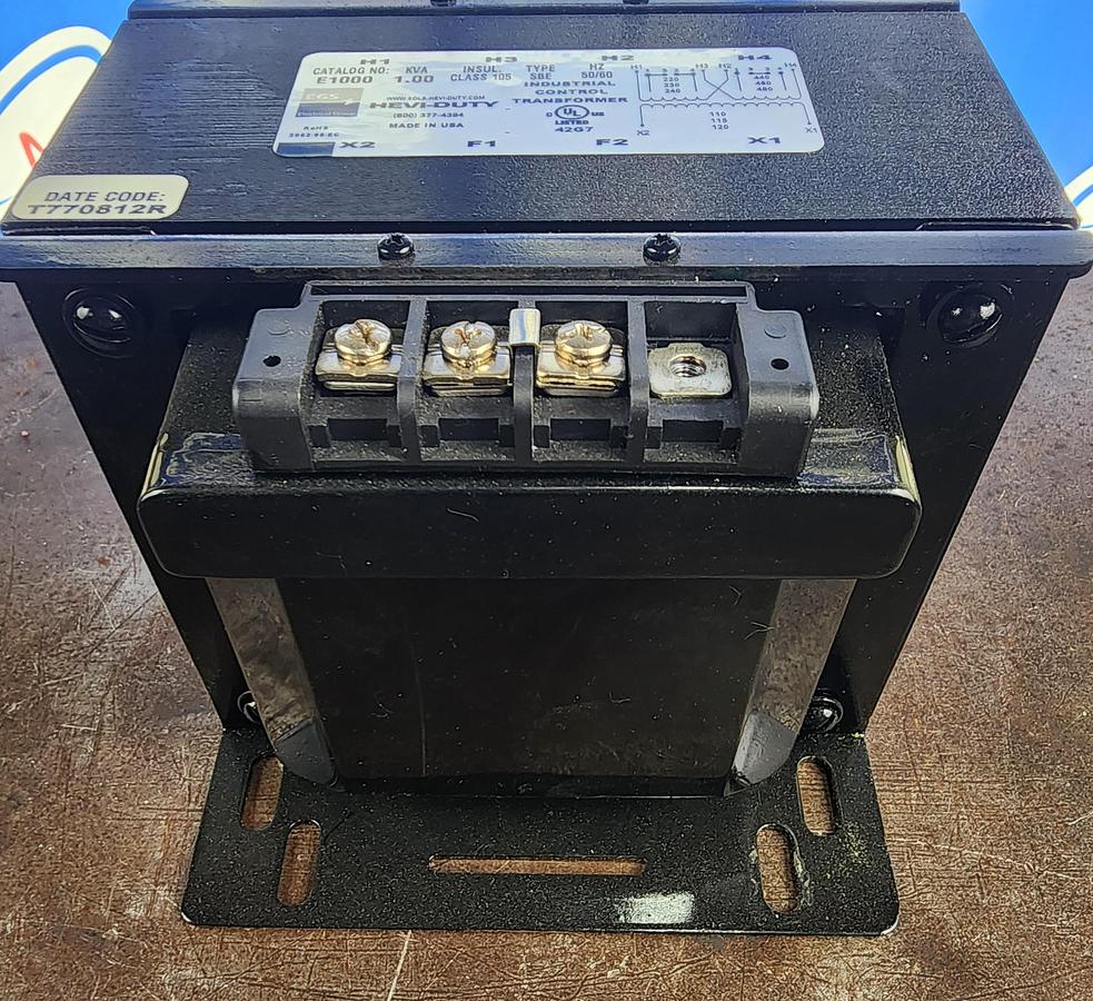 Used Hevi-Duty E1000 1 KVA Type: SBE 50/60 Hz Industrial Control Transformer