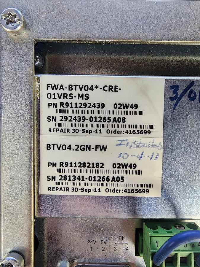 Used Rexroth Indramat System 200 BTV04.2GN-FW BTV04 / FWA-BTV04*-CRE-01VRS-MS