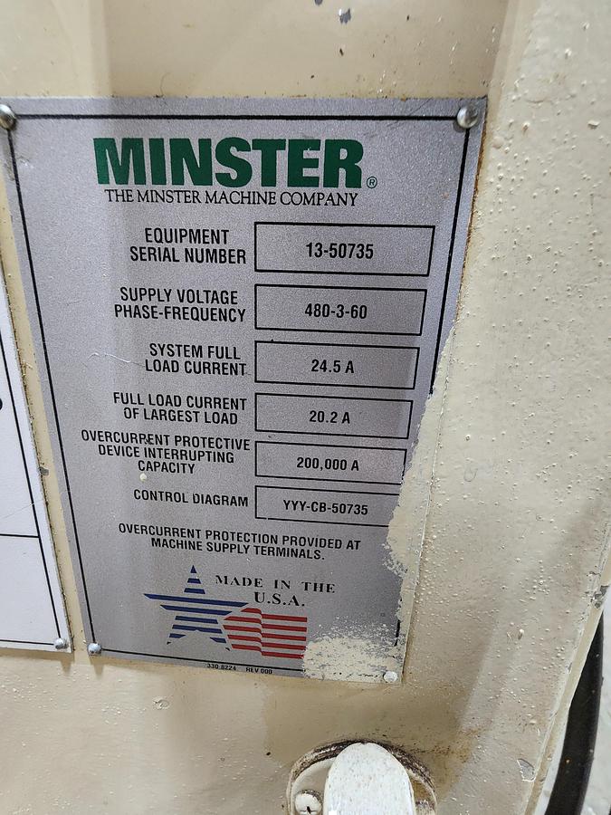 Used 20" WIDE MINSTER FEED LINE