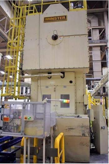 Used 1200 TON MINSTER E2-1200 ECCENTRIC SHAFT STRAIGHT SIDE TRANSFER PRESS
