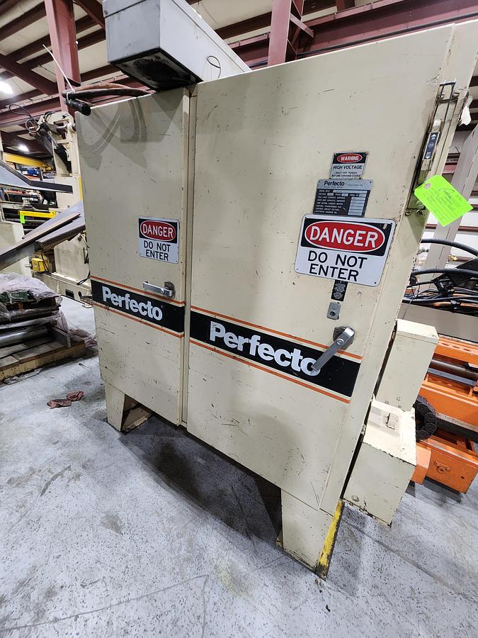 Used 15,000 LB x 30" WIDE PERFECTO COMPLETE COIL FEED LINE