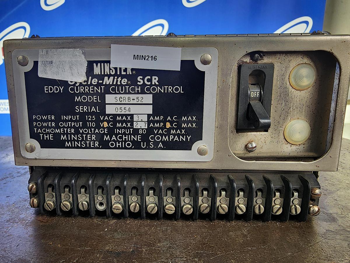 Used MINSTER SCRB-52 Eddy Current Clutch Control