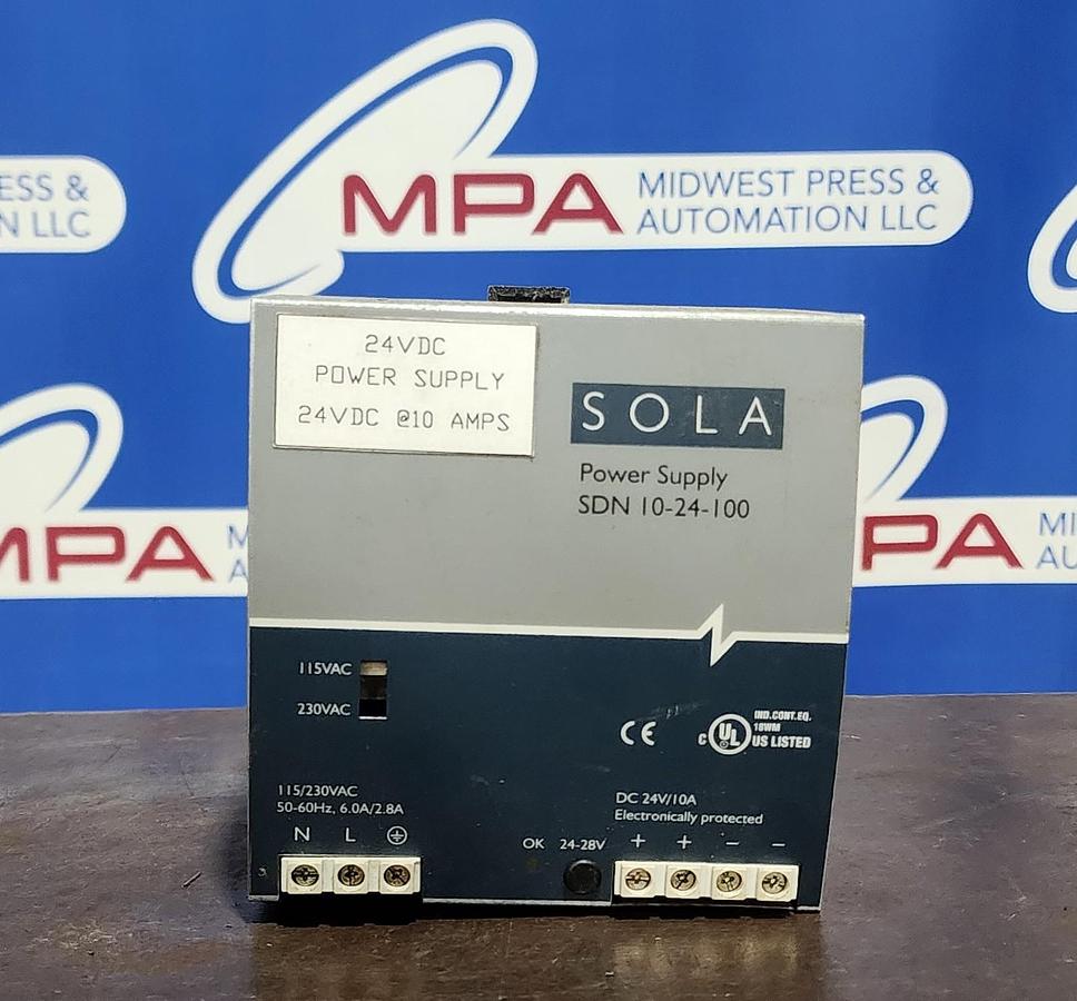 Used Sola SDN 10-24-100 Power Supply