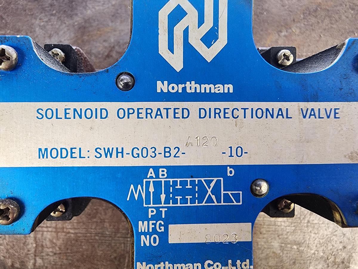 Used Northman Model: SWH-G03-B2-A120-10 Solenoid Operated Directional Valve