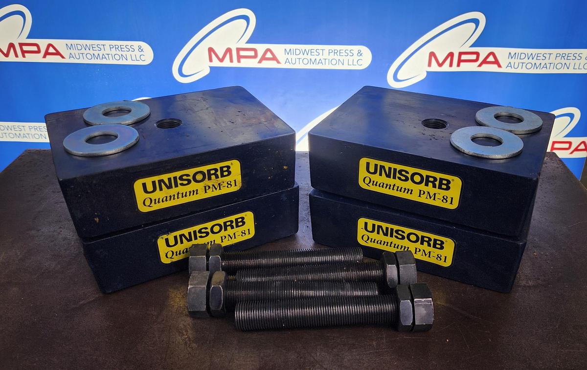 Used Unisorb Quantum PM-81 / PM-81-M24-N75 Vibro Pads / Isolation Mounts