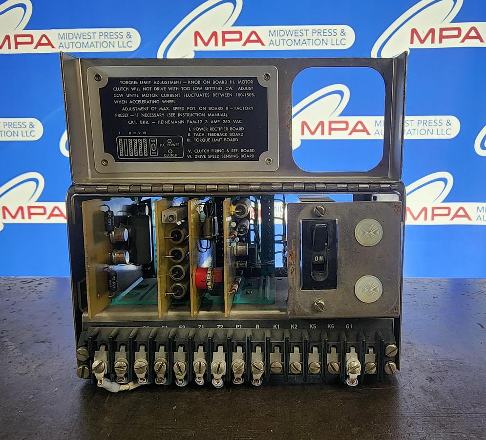 Used MINSTER SCRB-52 Eddy Current Clutch Control