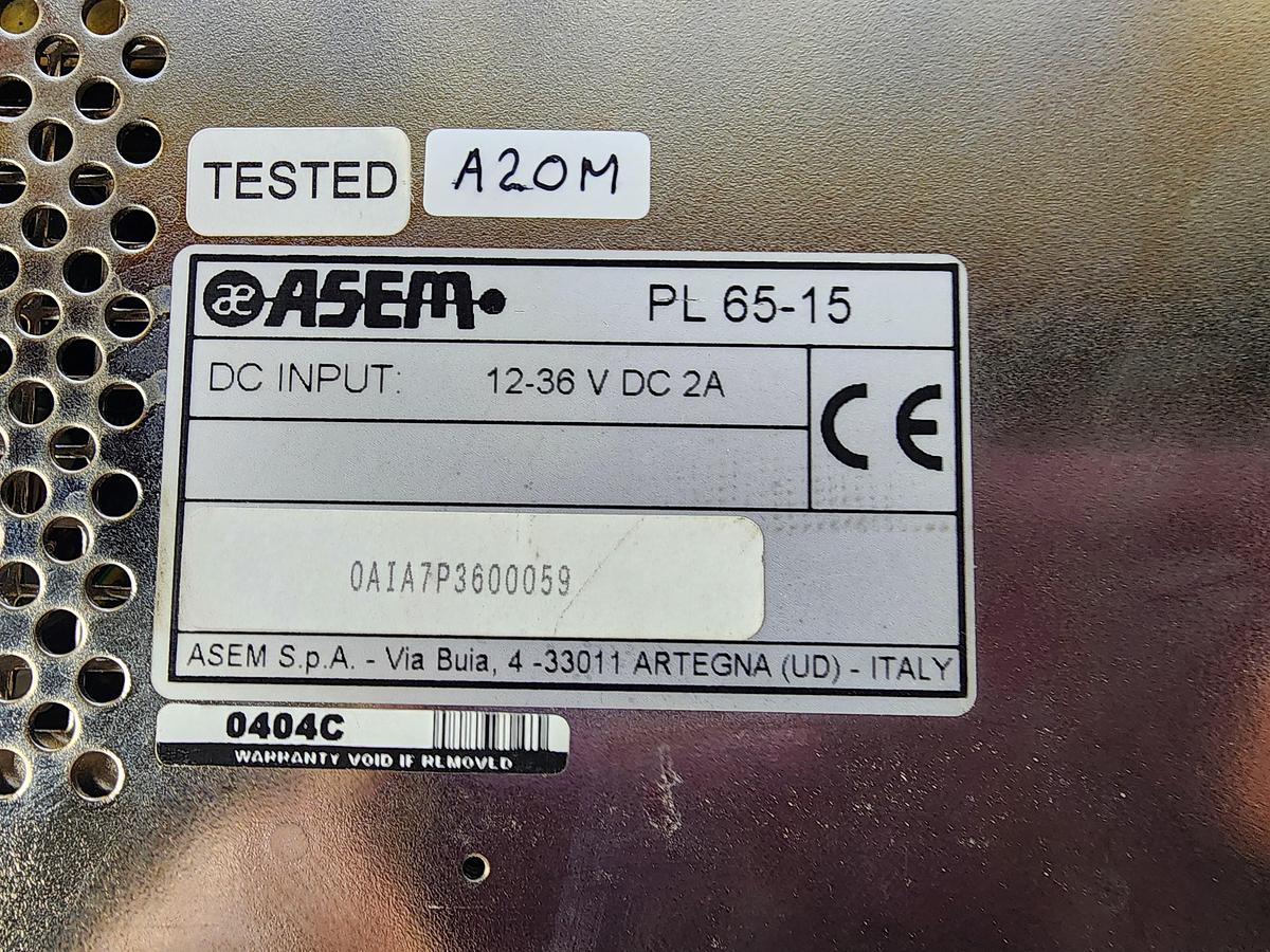 Used Asem PL 65-15 12-36 V DC 2A Touch Screen