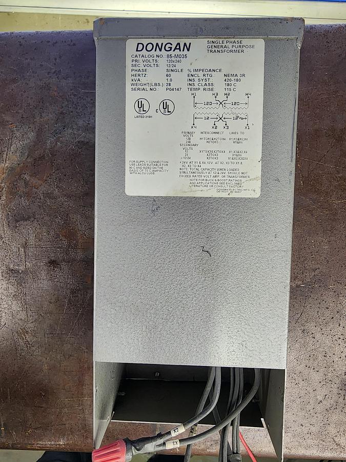 Used Dongan 85-M035 120/240 V Single Phase Transformer