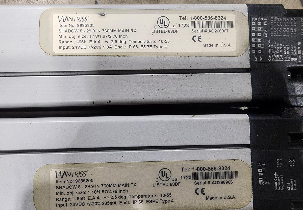 Used Wintriss 9685205 Shadow 8 29.9” rx and tx