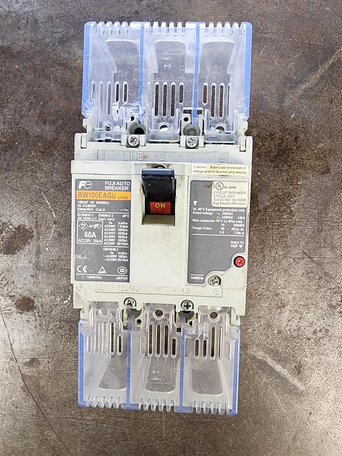 Used Fuji Electric BW100EAGU-3P060 Breaker