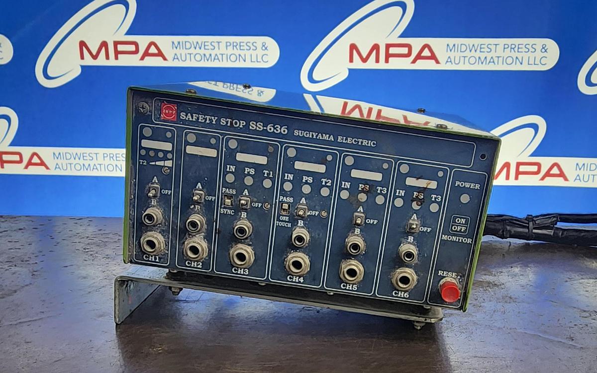 Used Sugiyama Electric SS-636 Safety Stop off 300 TON KOMATSU L2M300-3BM