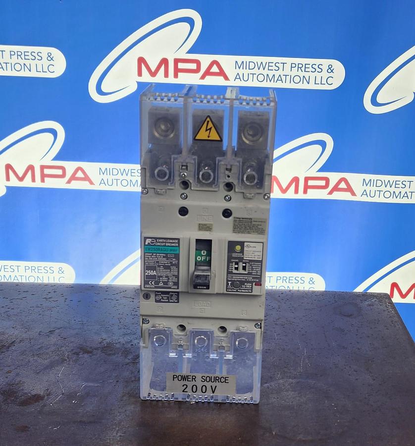 Used Fuji Electric EW250RAGU-3P250 Earth Leakage Circuit Breaker