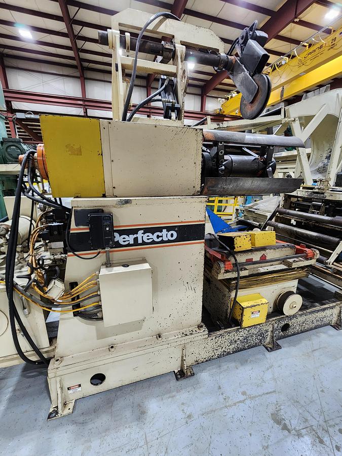 Used 15,000 LB x 30" WIDE PERFECTO COMPLETE COIL FEED LINE