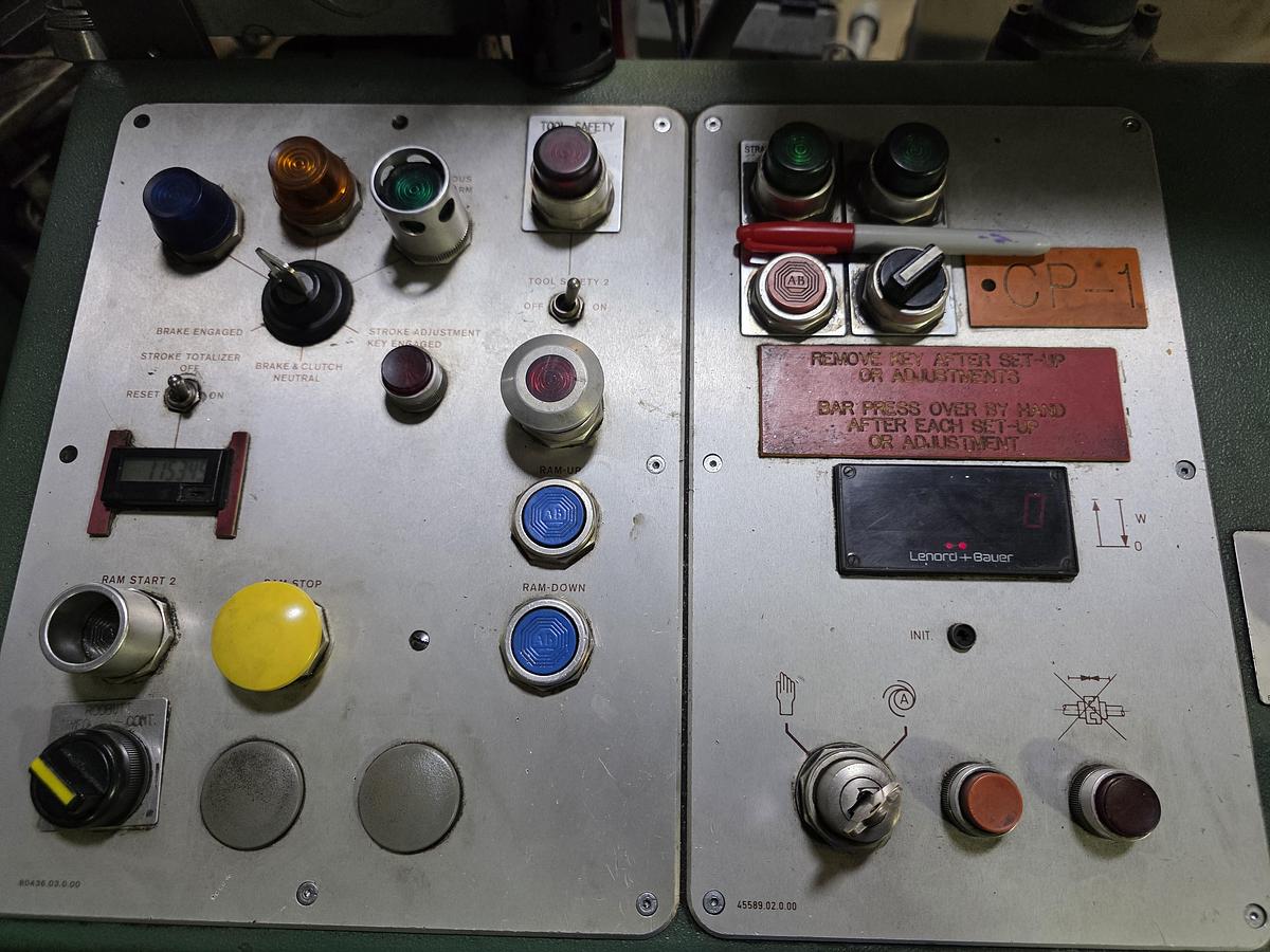 Used Bruderer Model BSTA-60HL Straight Side Press
