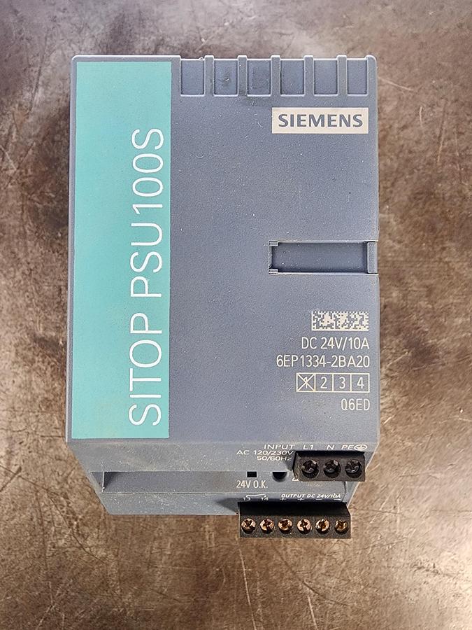 Used Siemens 6EP1334-2BA20 Sitop PSU100S Power Supply