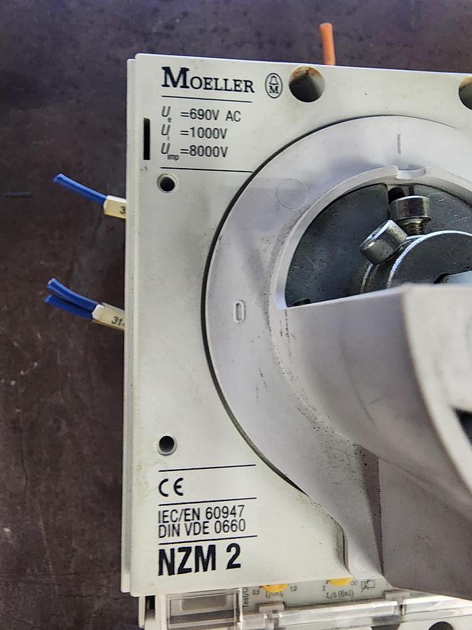 Used Moeller NZM2 3P 250A Breaker / Rotary Switch