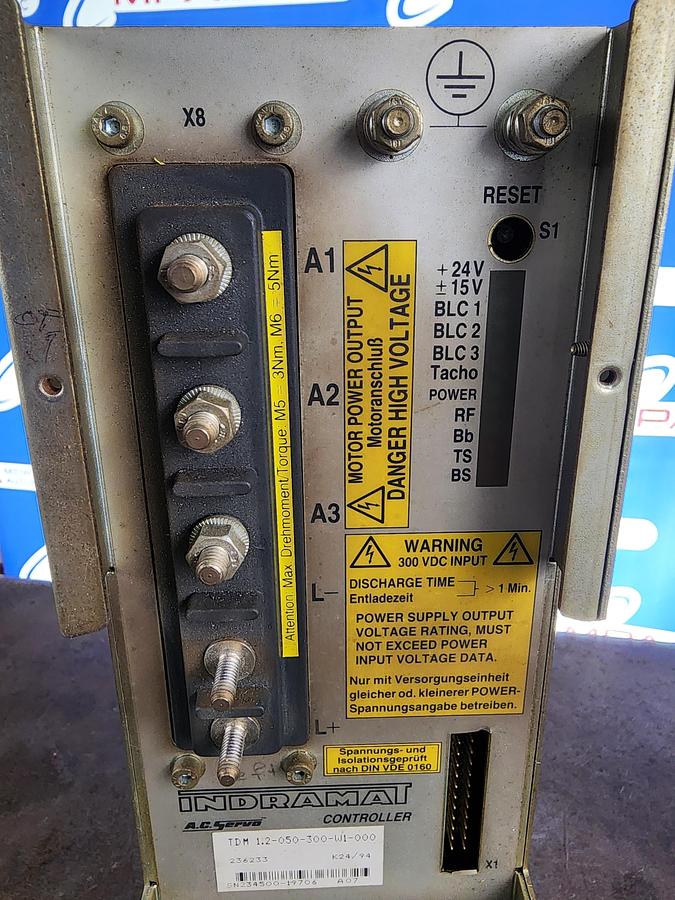 Used Indramat TDM1.2-050-300-W1-000 AC Servo Drive Controller