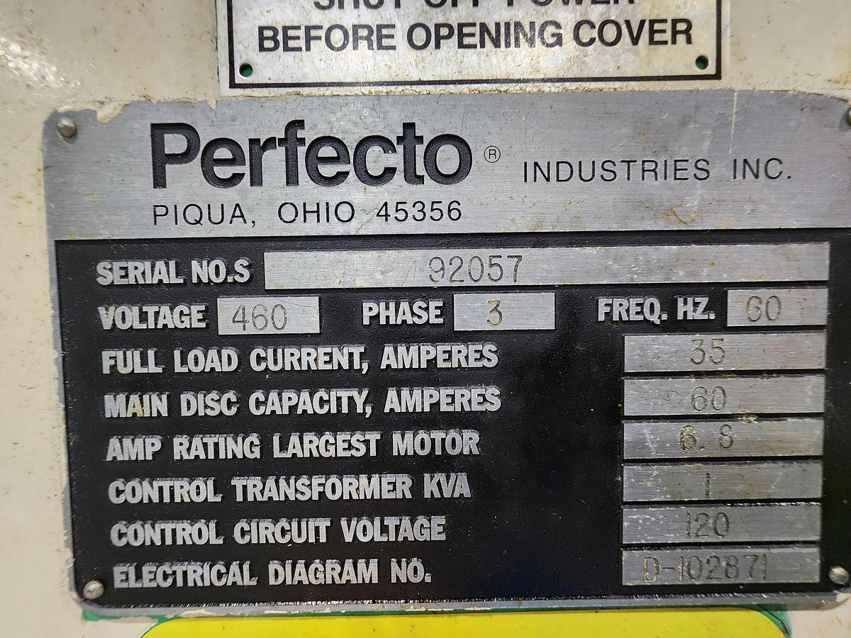 Used 20" x 6,000 LB PERFECTO FEED LINE
