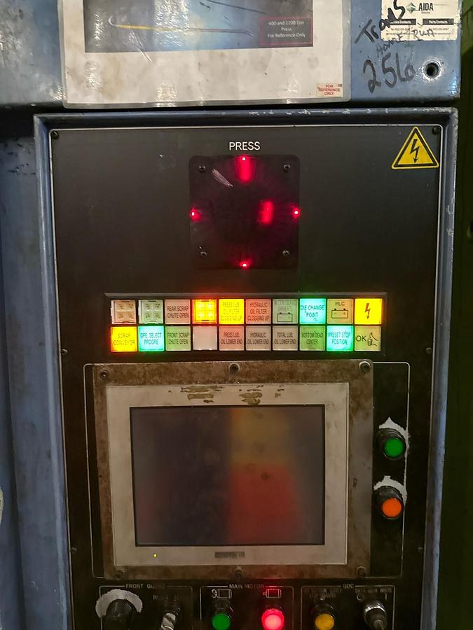 Used 2012 AIDA TMX-S2-1200 STRAIGHT SIDE PRESS w/COILTECH FEED LINE