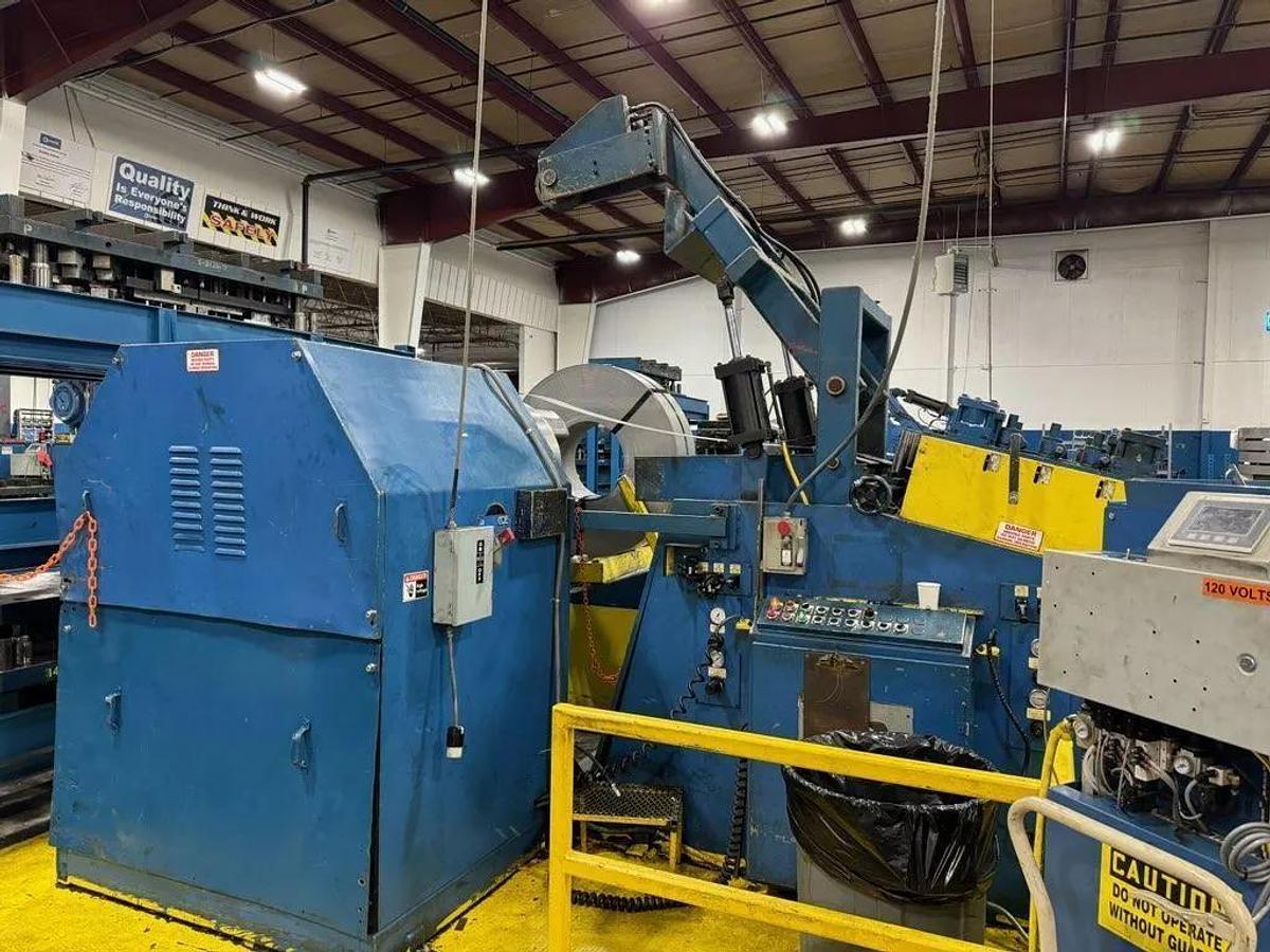 Used 15,000 LB x 24" WIDE COE COMPLETE COIL FEED LINE