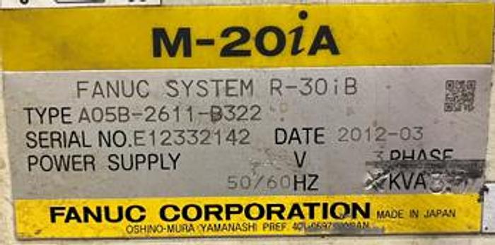 Used 2012 FANUC MODEL M-20iA ROBOT CELL