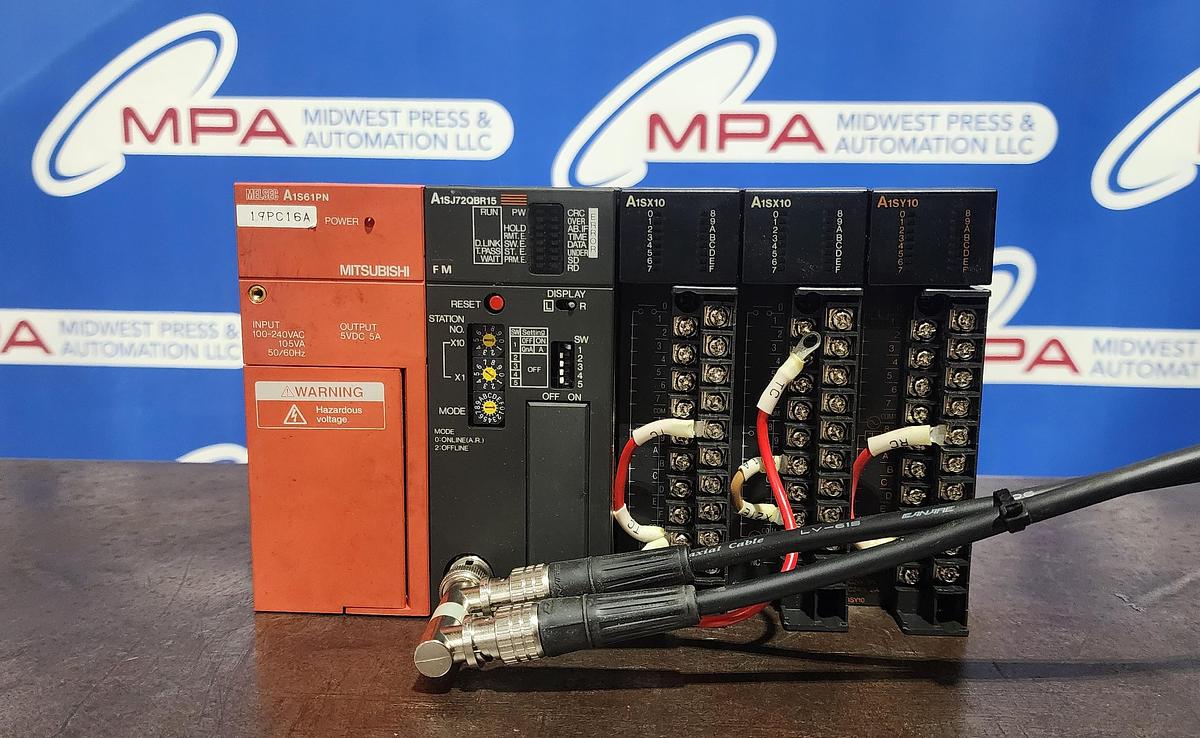 Used Mitsubishi Base Unit A1S33B / A1SJ72QBR15 / A1S61PN Programmable Controller