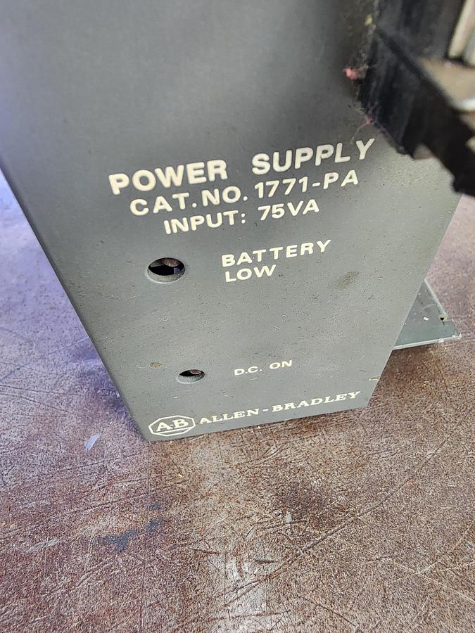 Used Allen-Bradley 1771-PA Bulletin 1771 Power Supply