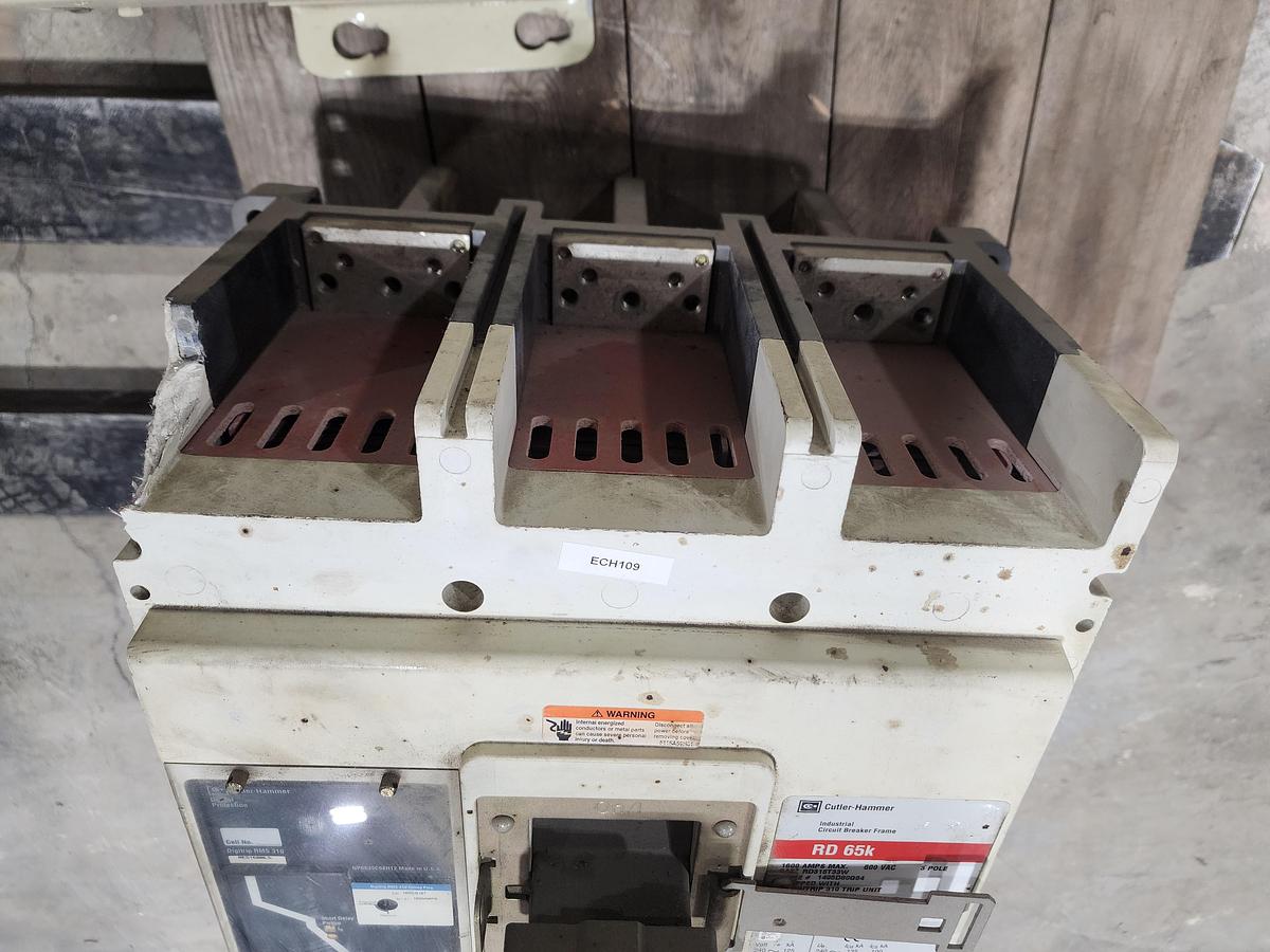 Used EATON CUTLER-HAMMER POW-R-WAY III 1600 AMP RD65K CIRCUIT BREAKER 
