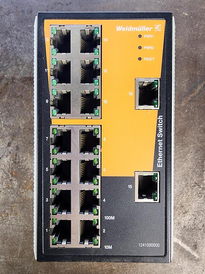 Used Weidmuller IE-SW-VL16-16TX Ethernet Switch