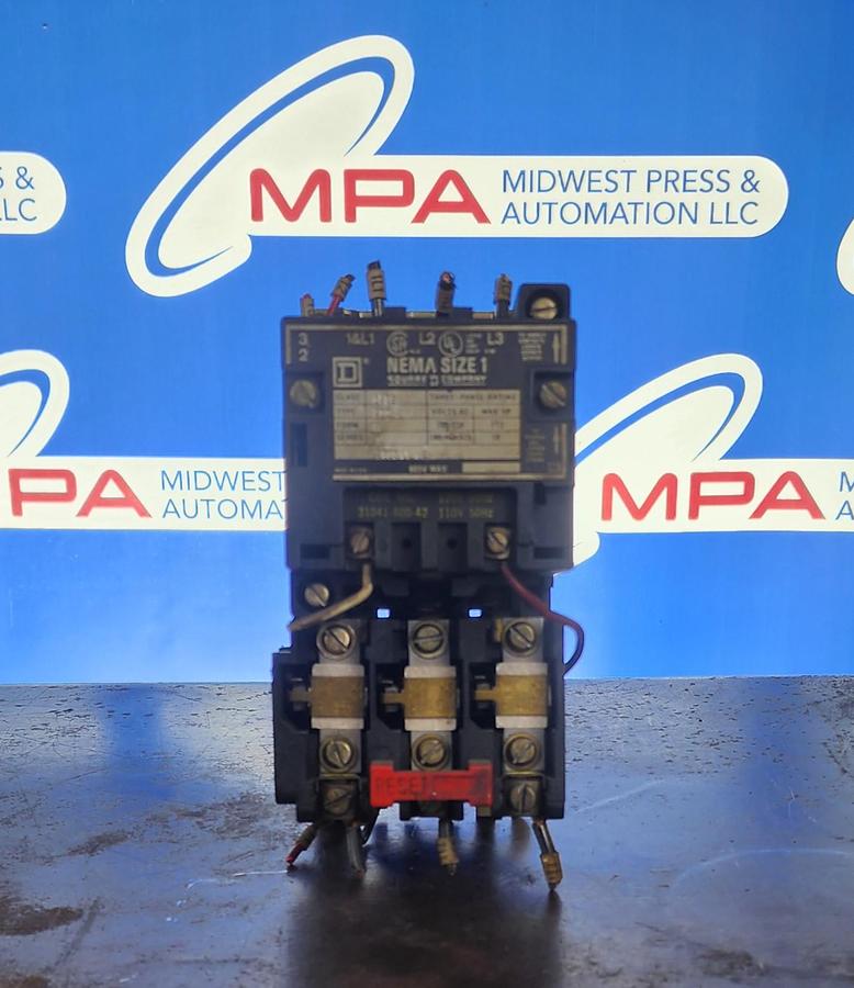 Used Square D Class 8536 Type SCO 3 Size 1 Starter / 8536SCO3