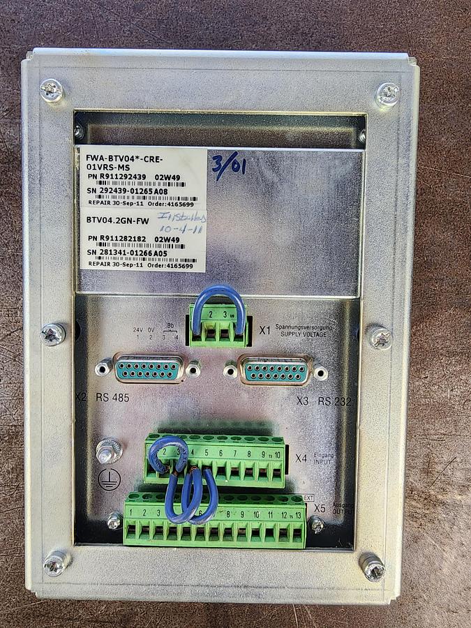 Used Rexroth Indramat System 200 BTV04.2GN-FW BTV04 / FWA-BTV04*-CRE-01VRS-MS