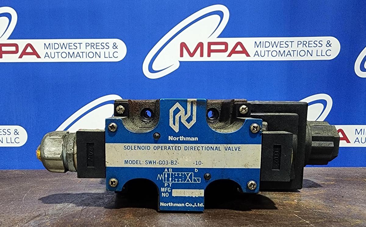 Used Northman Model: SWH-G03-B2-A120-10 Solenoid Operated Directional Valve