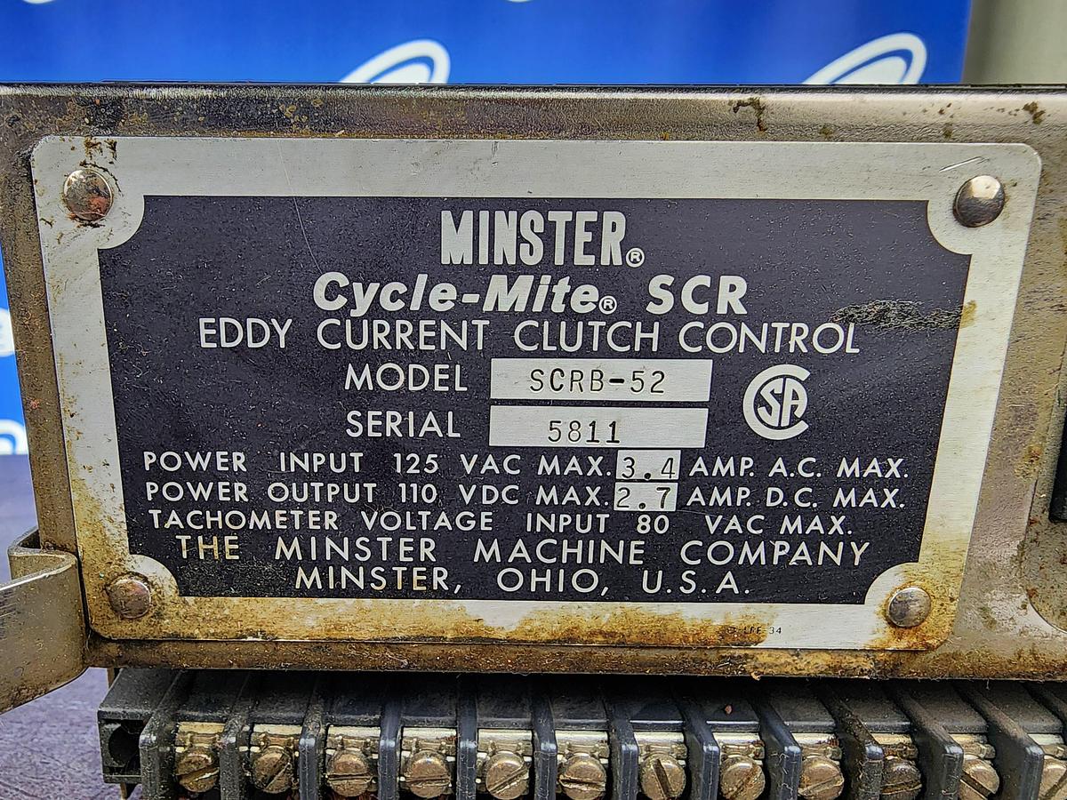 Used MINSTER SCRB-52 Eddy Current Clutch Control