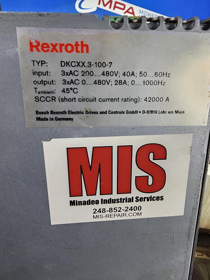 Used Rexroth DKC02.3-100-7-FW Servo Drive