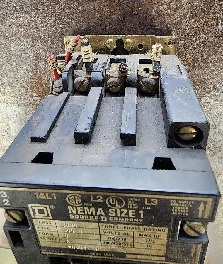 Used Square D Class 8536 Type SCO 3 Size 1 Starter / 8536SCO3