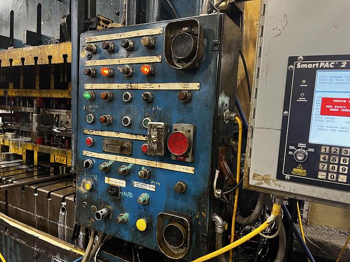 Used 800 TON VERSON MODEL S2-800-108-60T STRAIGHT SIDE PRESS