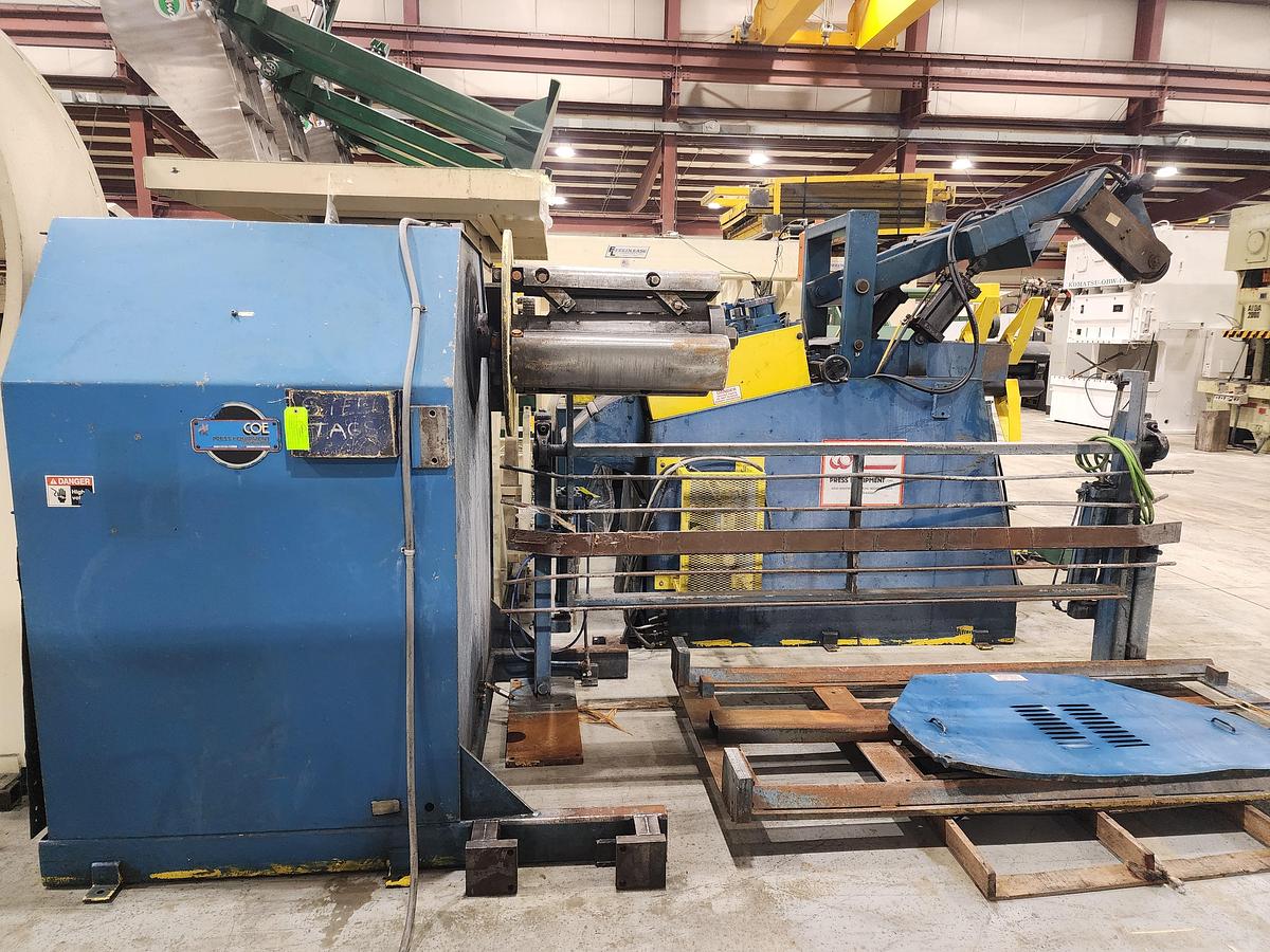 Used 15,000 LB x 24" WIDE COE COMPLETE COIL FEED LINE