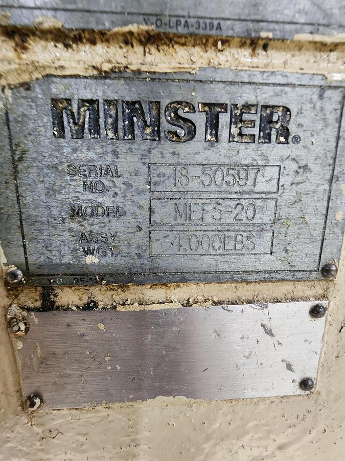 Used 20" WIDE MINSTER FEED LINE