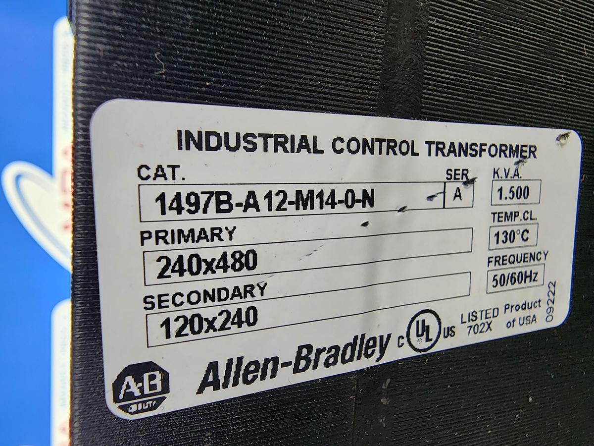 Used Allen-Bradley 1497B-A12-M14-0-N 240/480 1.5 KVA 50/60 Hz Transformer