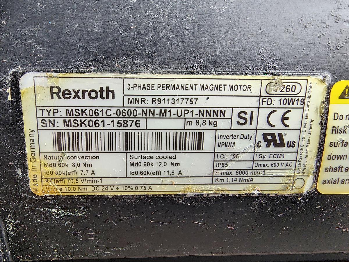 Used Indramat MSK061C-0600-NN-M1-UP1-NNNN Servo Motor