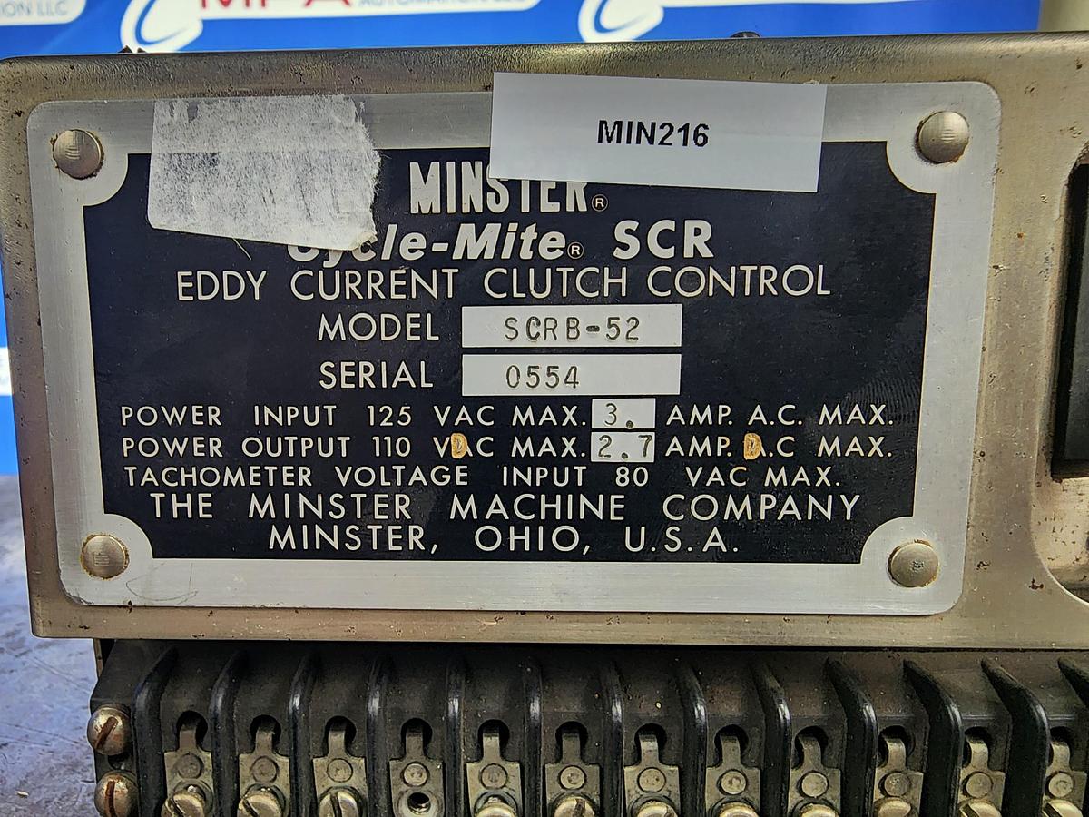 Used MINSTER SCRB-52 Eddy Current Clutch Control