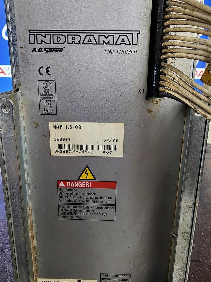 Used Indramat NAM 1.3-08 AC Servo Line Former NAM1.3-08
