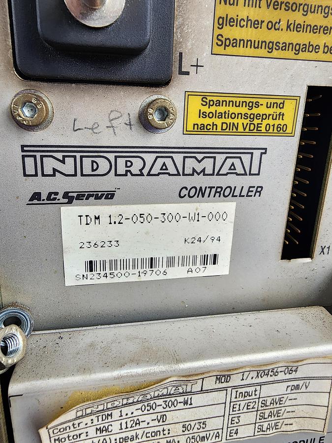 Used Indramat TDM1.2-050-300-W1-000 AC Servo Drive Controller
