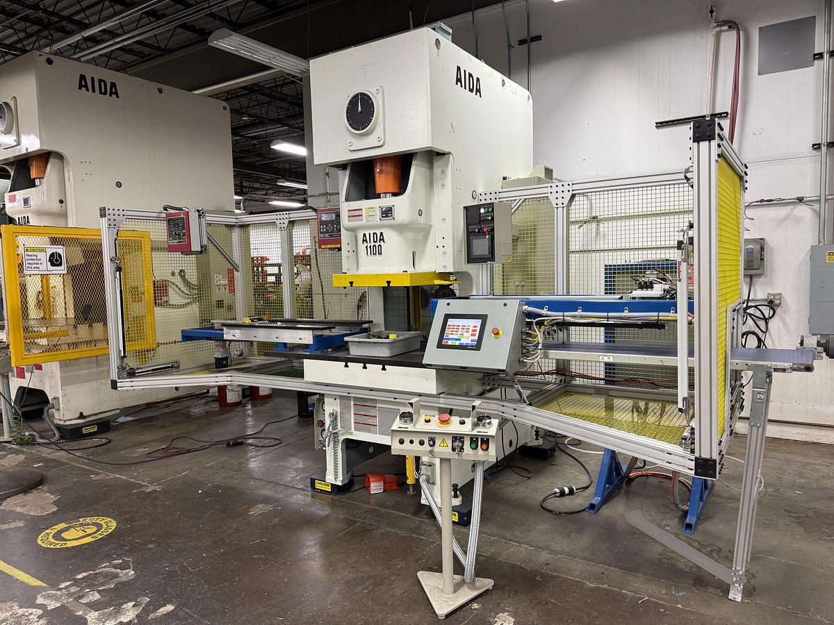 Used 121 TON AIDA MODEL NC1-1100(2) GAP FRAME PRESS