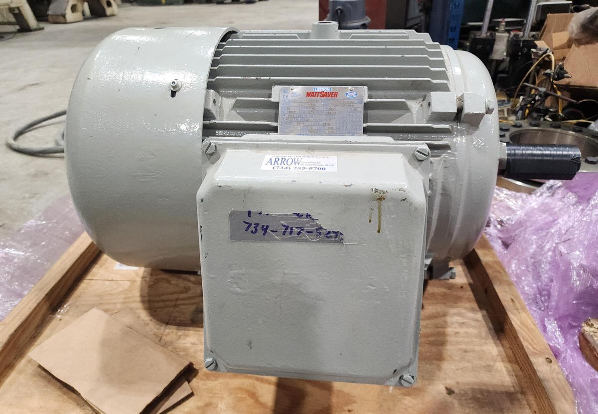 Used Leeson WattSaver Model: N364T17FB6B Frame: 364T 208-230/460 V 60 HP Motor