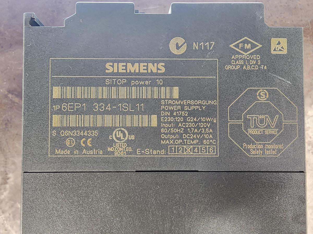 Used Siemens 6EP1 334-1SL11 Sitop Power 10