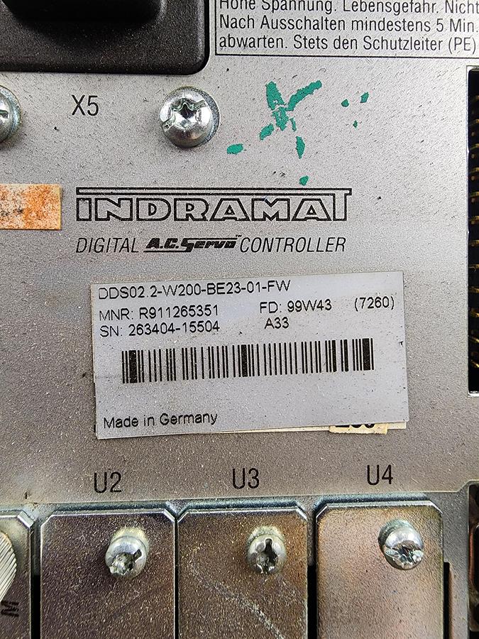 Used Indramat DDS02.2-W200-BE23-01-FW AC Servo Controller